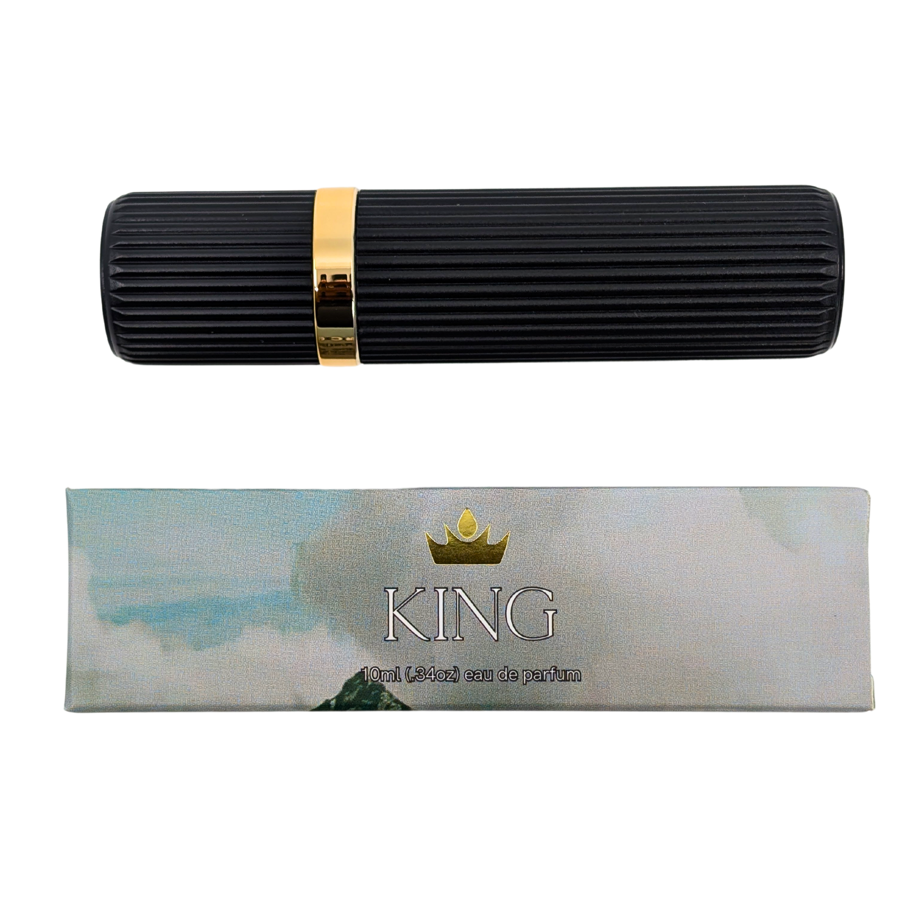 King Perfume - clean basil, grapefruit, and amber: 10ml / Perfume / Black Travel Spray