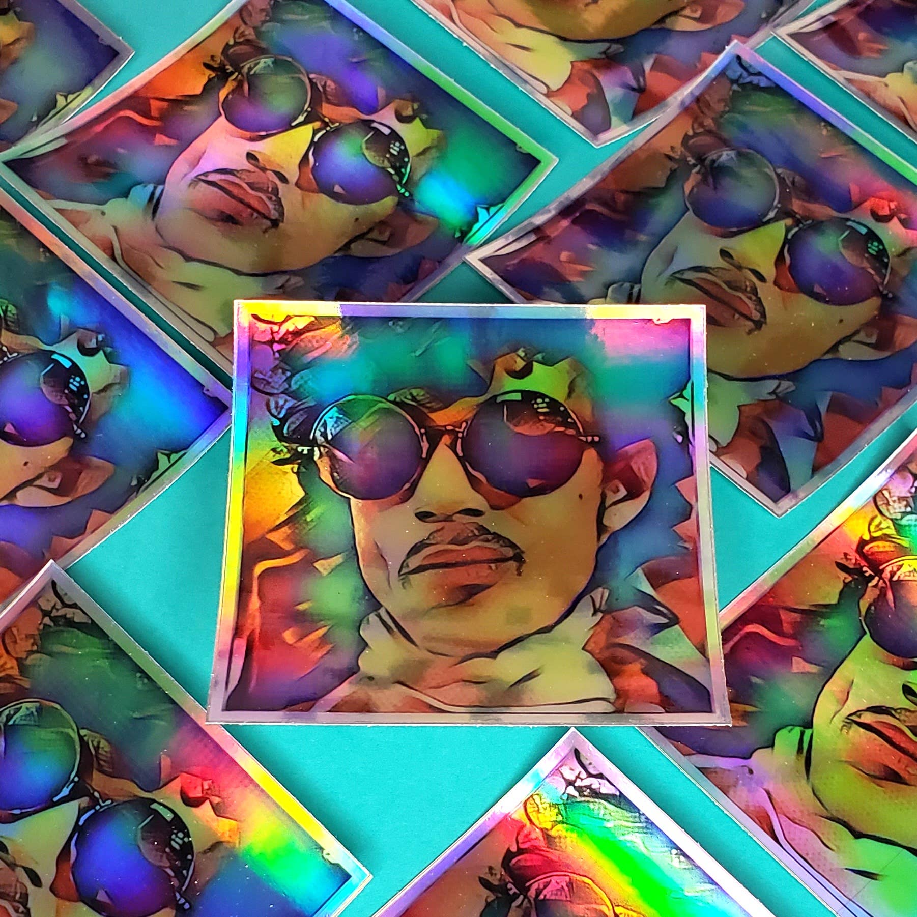 HOLOGRAPHIC PURPLE ONE STICKER