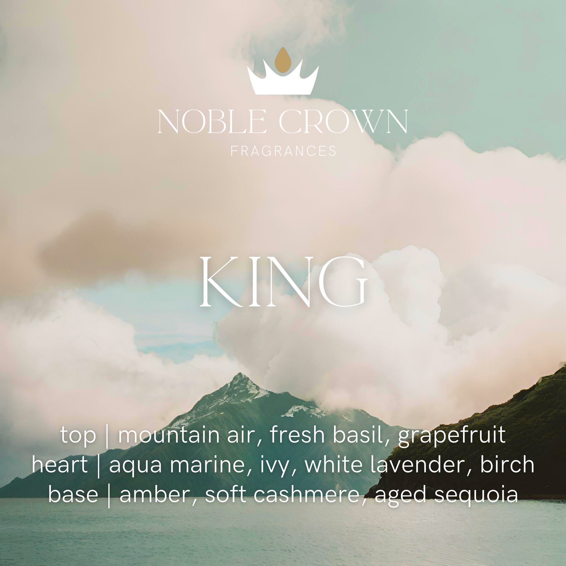 King Perfume - clean basil, grapefruit, and amber: 10ml / Perfume / Black Travel Spray