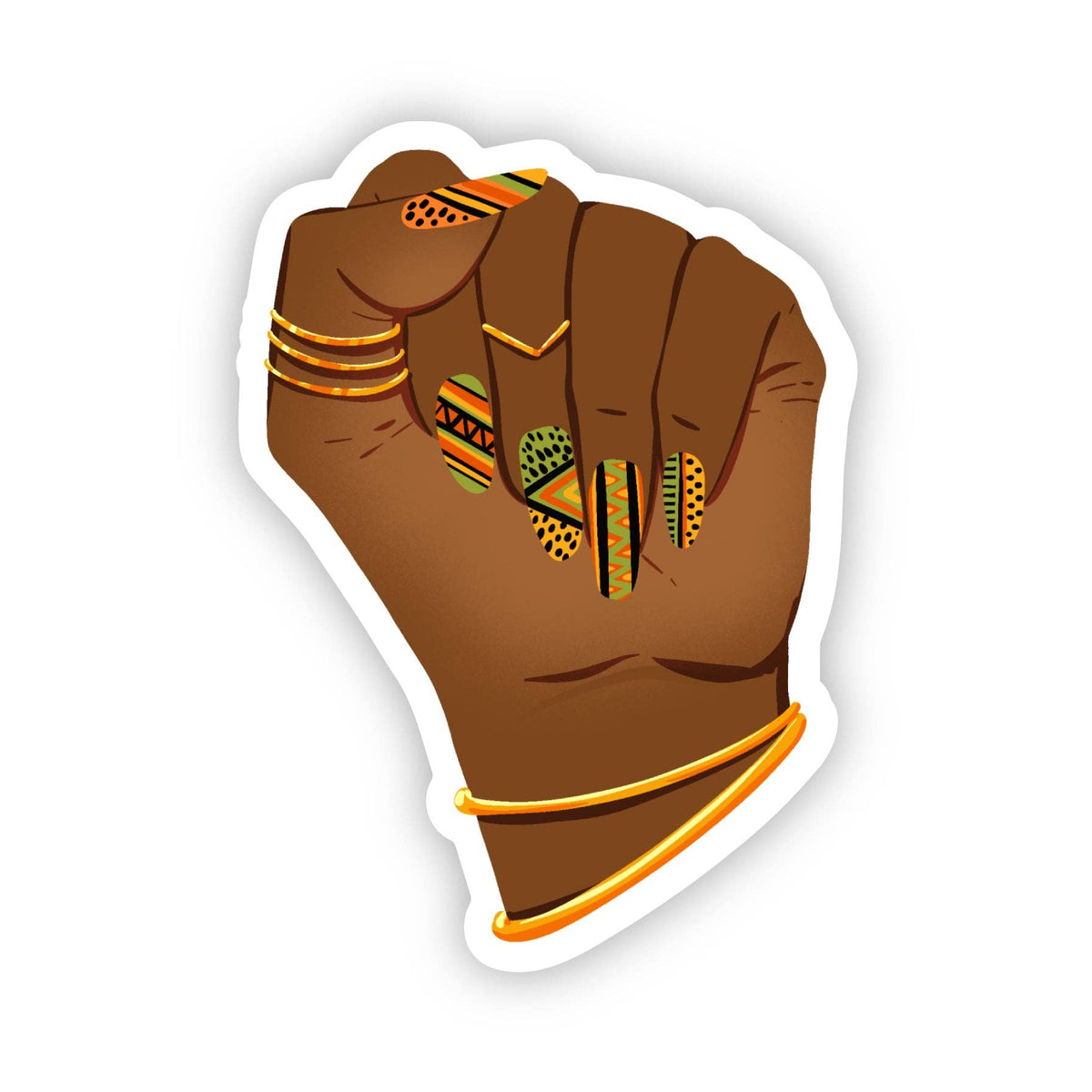 Black Power Glam Sticker | Black Power Fist | Activist – Basil and Sage
