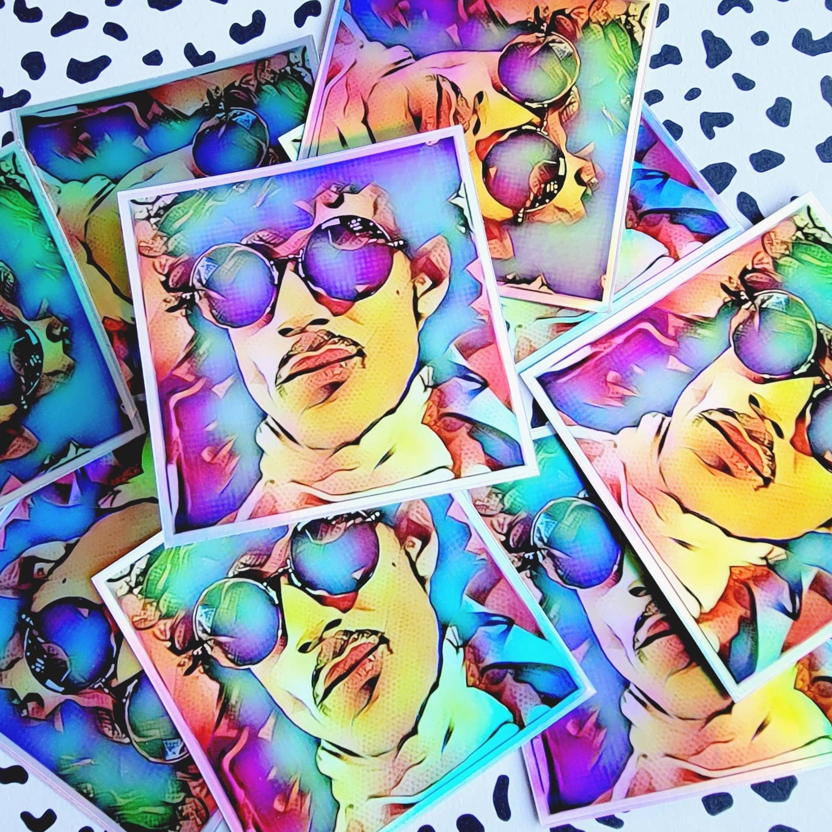 HOLOGRAPHIC PURPLE ONE STICKER