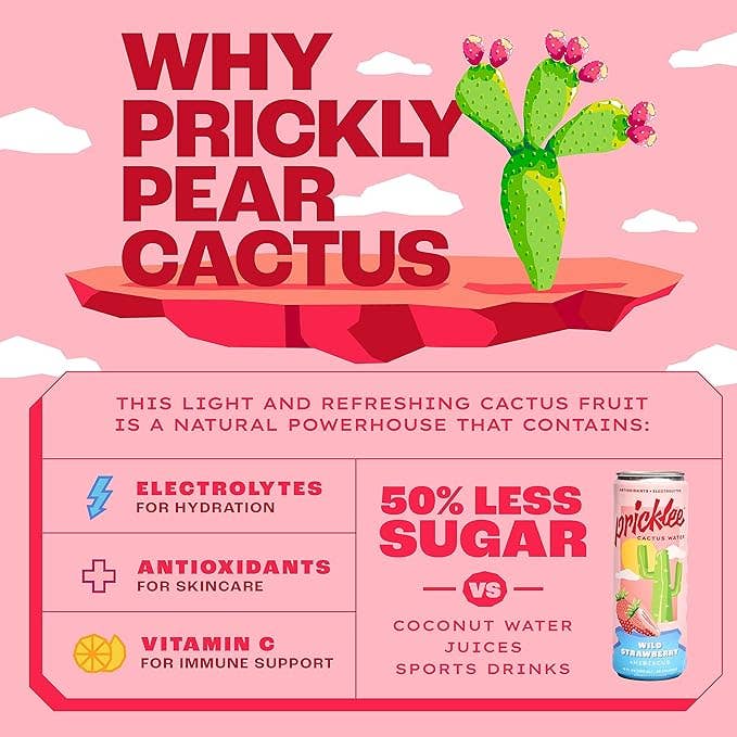 Pricklee Cactus Water - Wild Strawberry