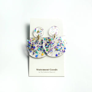 Olympia Mardi Gras Glitter Earrings