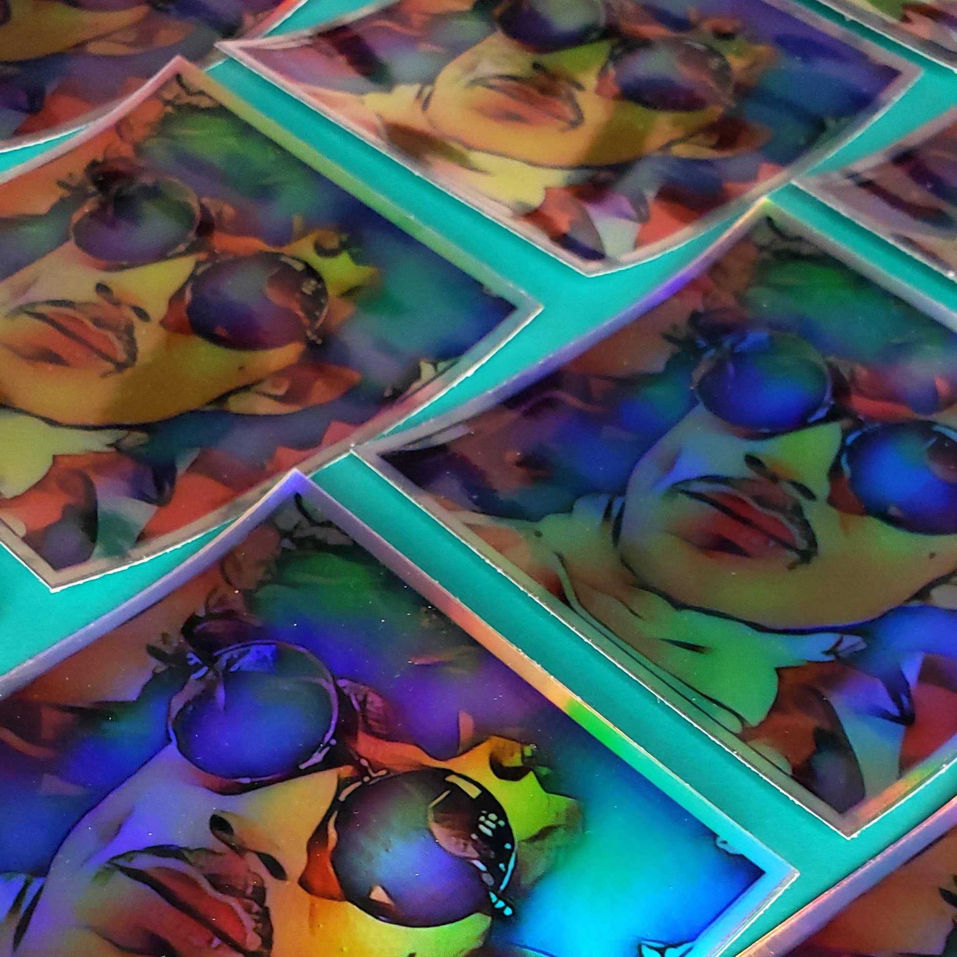 HOLOGRAPHIC PURPLE ONE STICKER