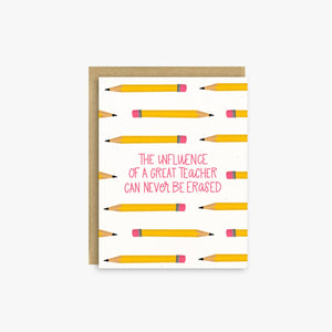 Never Be Erased --- Teacher Card