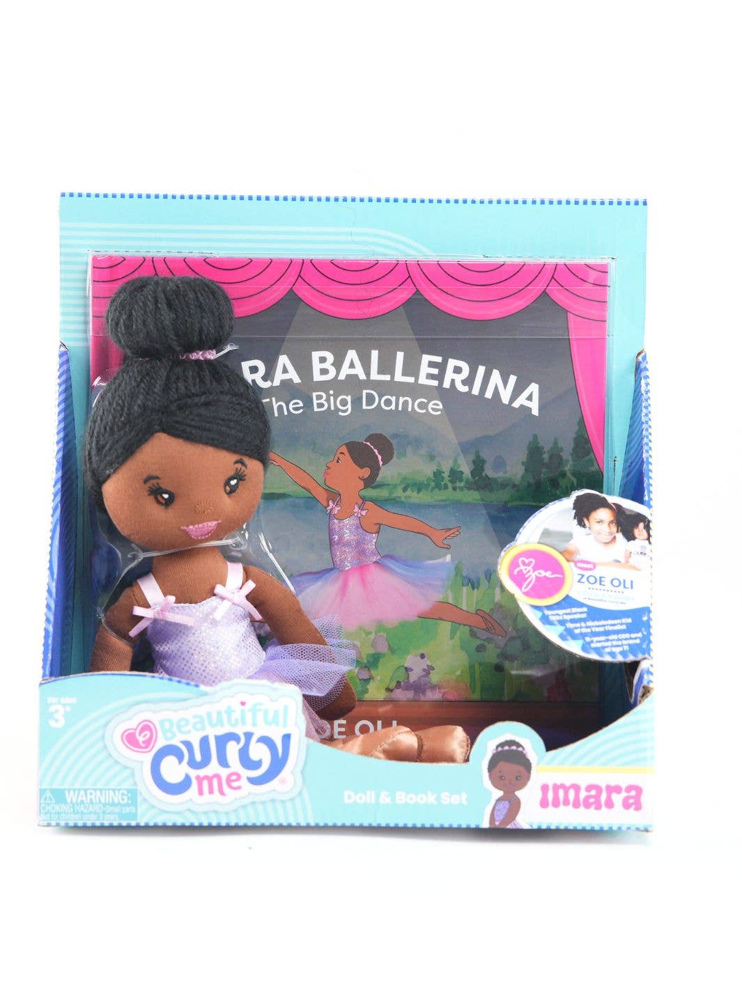 Imara Ballerina Plush Doll & Storybook Gift Set – 10"