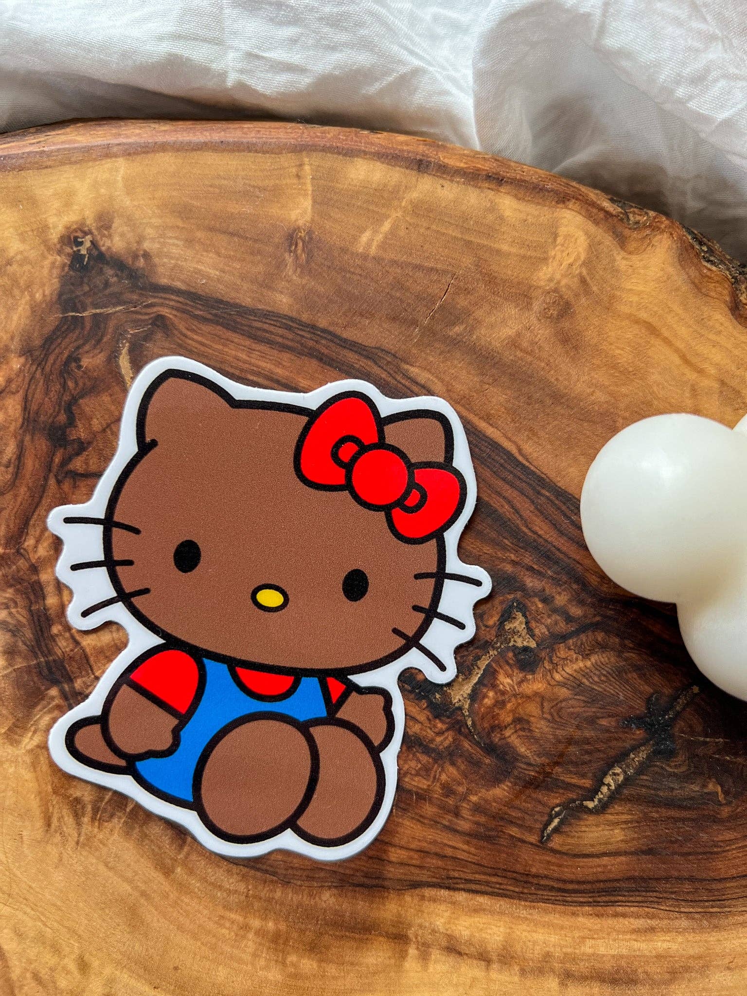Brown He!!o Kitty Body Sticker