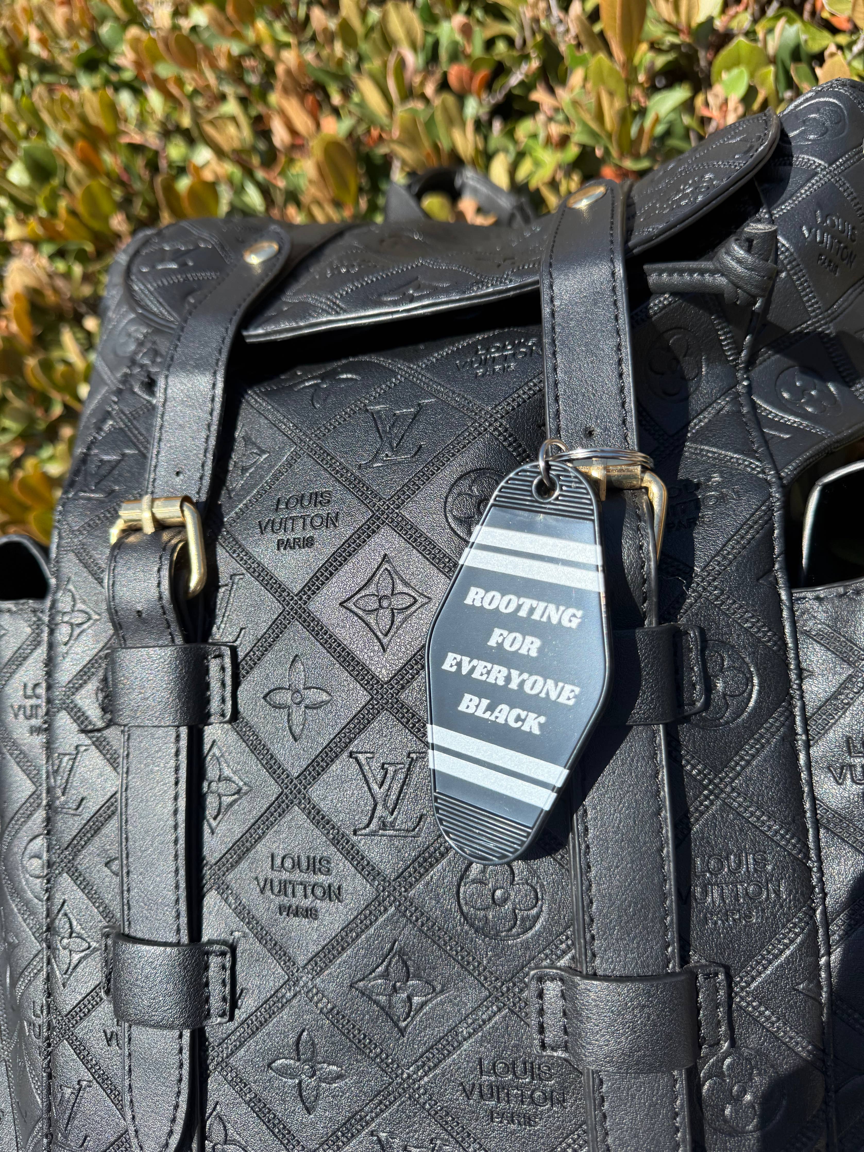 Rooting for Everyone Black Keychain
