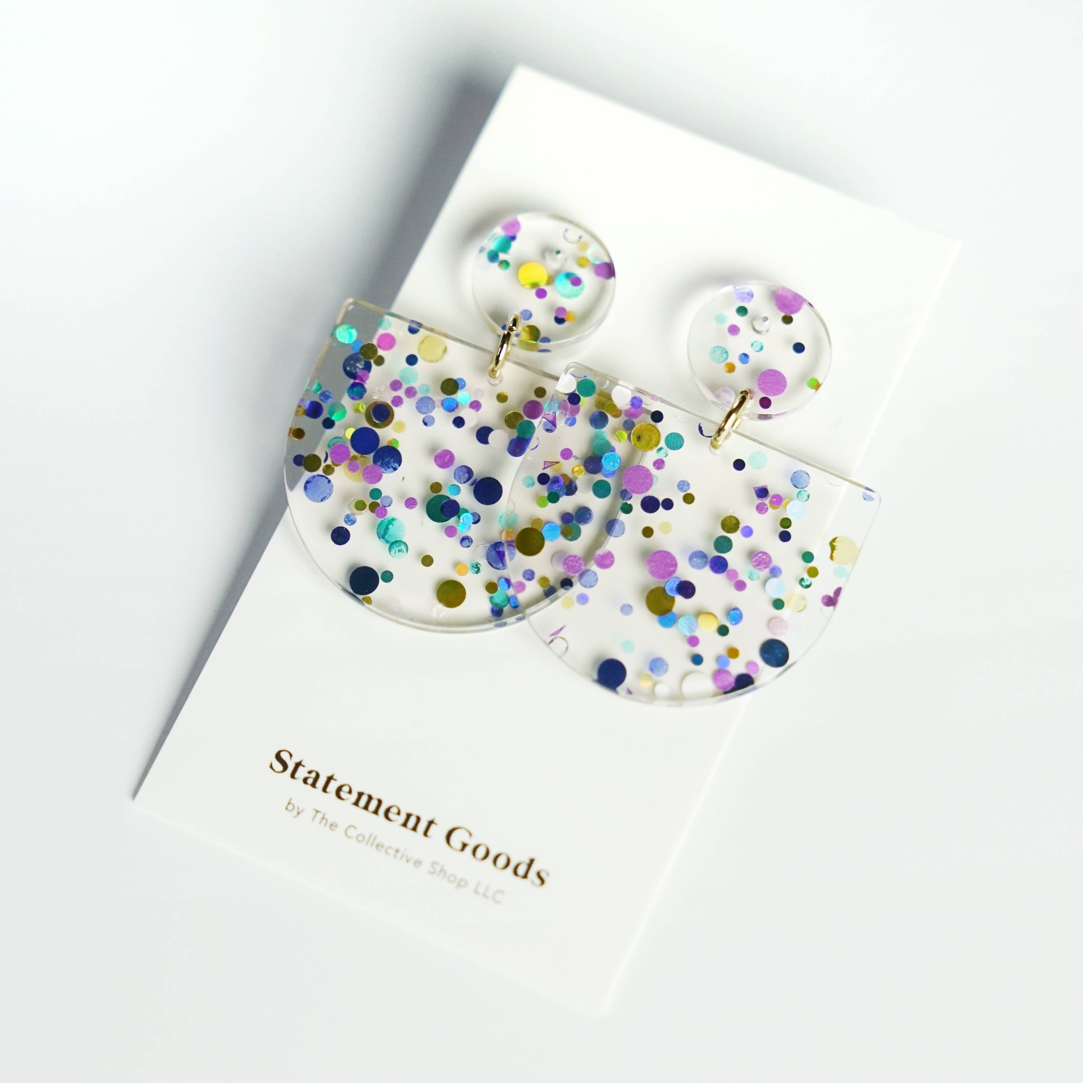 Olympia Mardi Gras Glitter Earrings