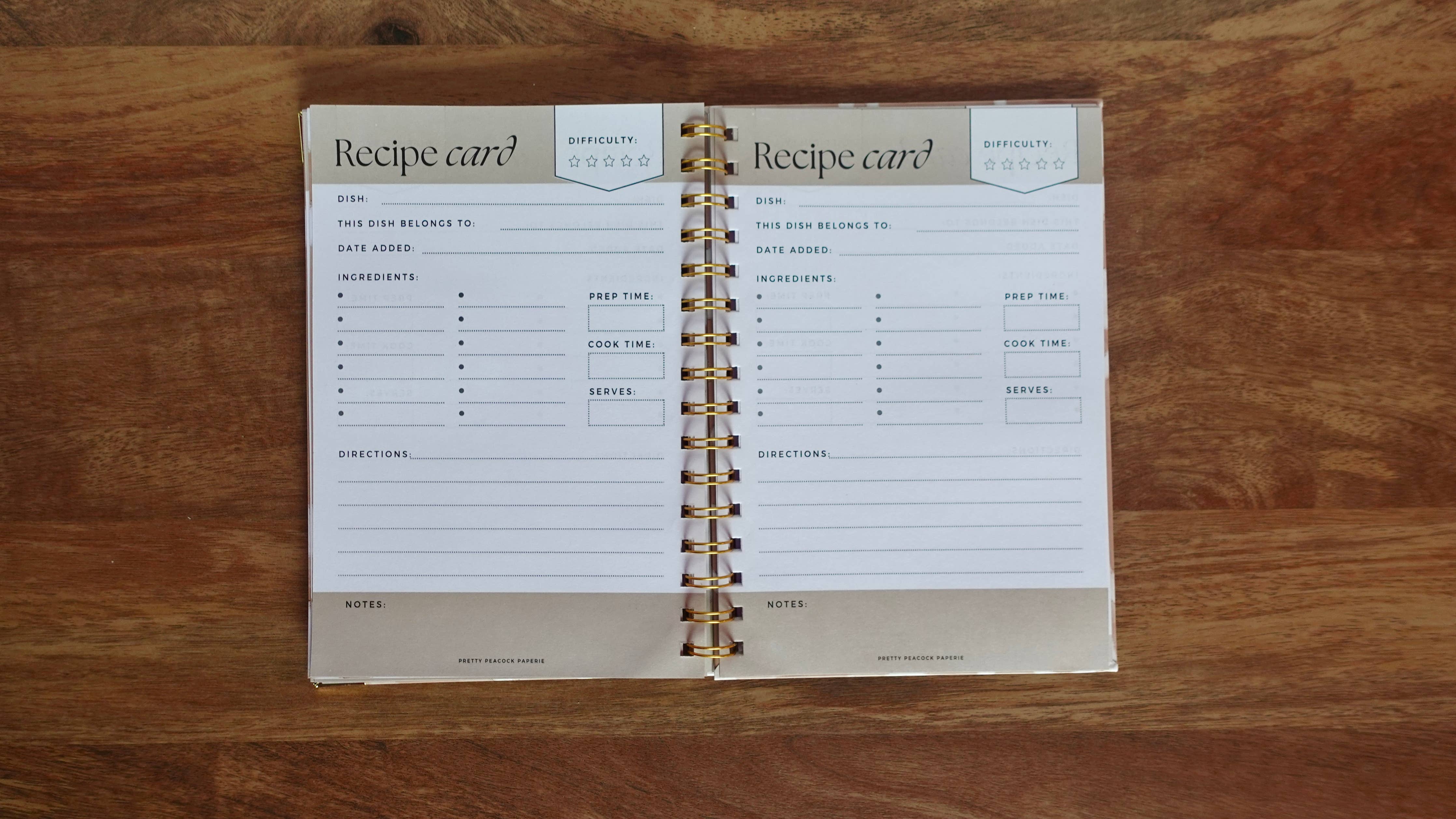 Recipe Book Keepsake - Nude Colorway