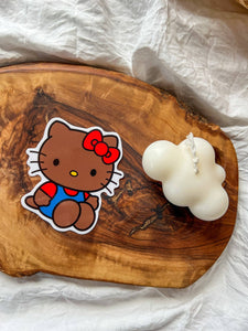 Brown He!!o Kitty Body Sticker
