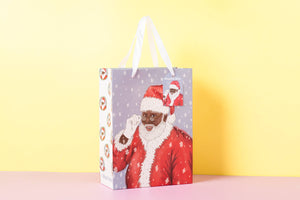 Black Santa Christmas Gift Bag
