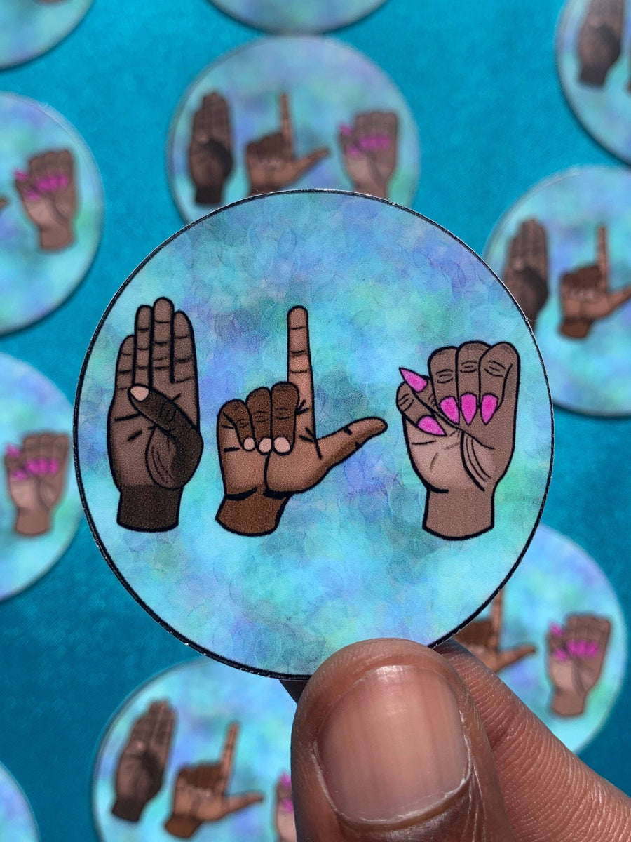 Blm Sign Language Sticker – Basil and Sage